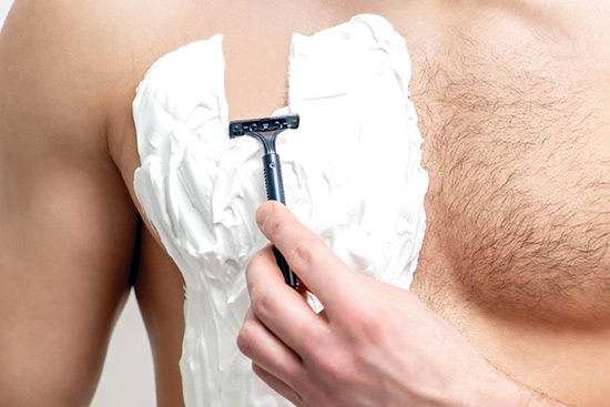 Shaving chest hair