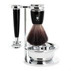 Muhle Shaving Set - Rytmo - Safety Razor - Fibre - Black (4-piece)