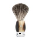 Muhle Shaving Brush Pure Badger - Vivo - Brown Horn Resin