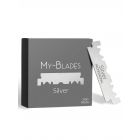 My-Blades Silver Single-Edge Razor Blades (100 Pieces)