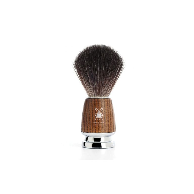 Muhle Black Fibre Shaving Brush - Rytmo - Steamed Ash (M)